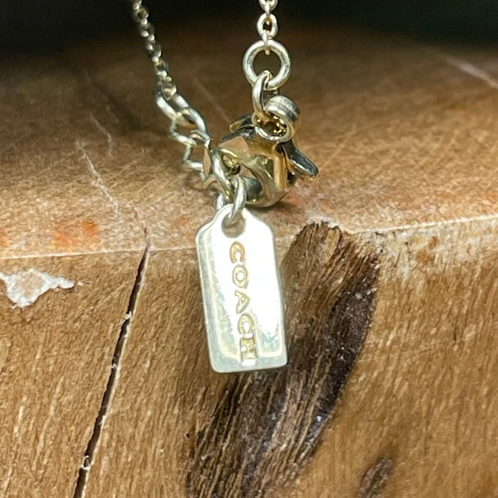 RARE COACH MINI DEMI FINE TEA ROSE 18K GOLD OVER STERLING SILVER BRACELET - Picture 7 of 9